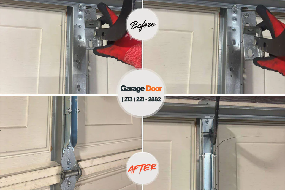 Before and after: garage door repair Buena, NJ